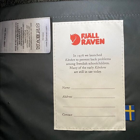 Fjallraven Kanken Mini Backpack 3L Dark Gray Chacole Outdoor Casual - Picture 6 of 12